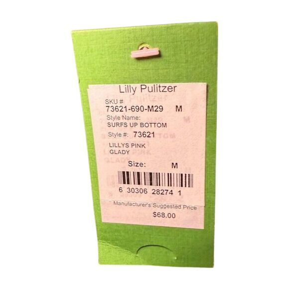 New Lilly Pulitzer “Surfs Up” Medium Swim Bottoms, Size Medium - Picture 3 of 3